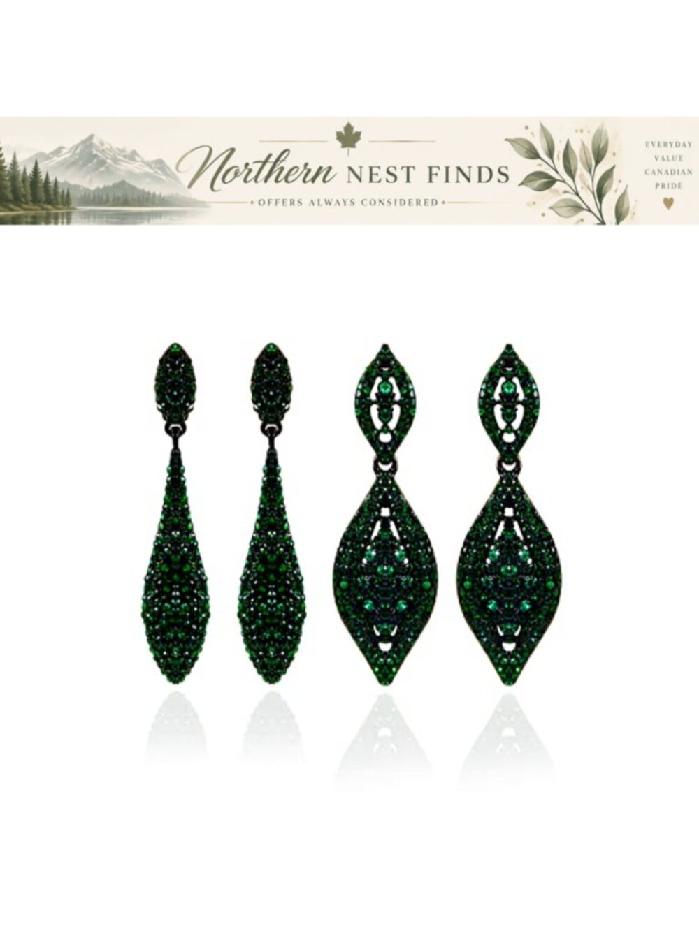 Teardrop Dangle Earrings Wedding Bridal Drop Earrings for Women